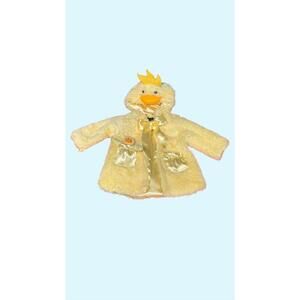 Mudpie EIEIO Faux Fur Duck Baby Costume Jacket 9-12 Months